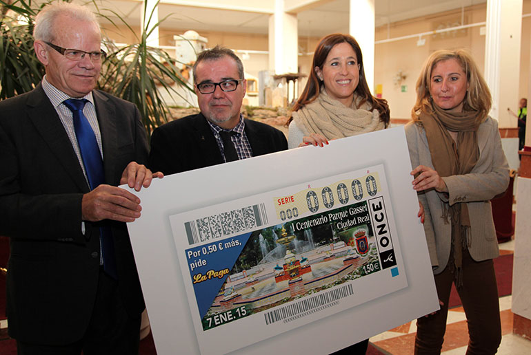 El cupón de la ONCE del 7 de enero estará dedicado al I Centenario del Parque de Gasset de Ciudad Real