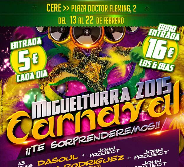 Dasoul, Henry Méndez, Cristian Deluxe o Ruly Rodríguez pondrán el ritmo al Carnaval de Miguelturra
