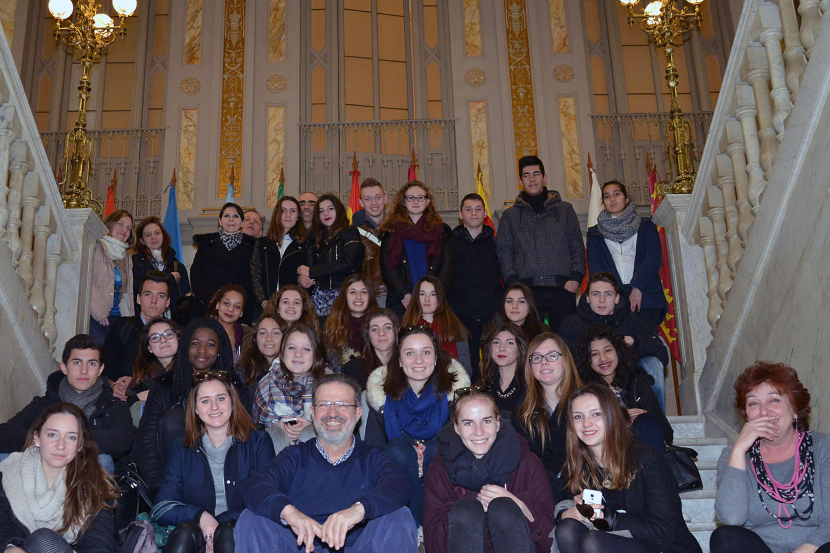 De Lara explica la gestión de la Diputación a estudiantes franceses de intercambio con el Atenea