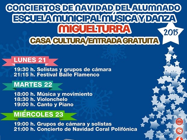 Conciertos de Navidad del alumnado de la Escuela Municipal de Música y Danza de Miguelturra