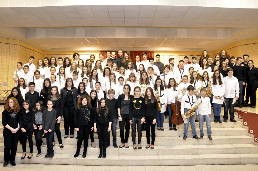 Carrión de Calatrava acogió el I Encuentro de Escuelas de Música, que reunió a cerca de un centenar de músicos de la comarca
