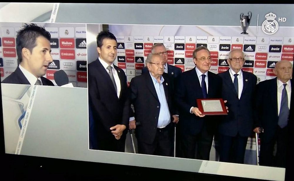 Peña Real Madrid con Florentino Pérez