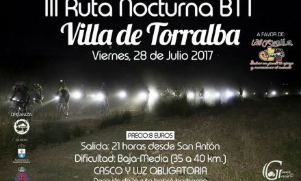 Deporte y solidaridad en la III Ruta Nocturna BTT de Torralba