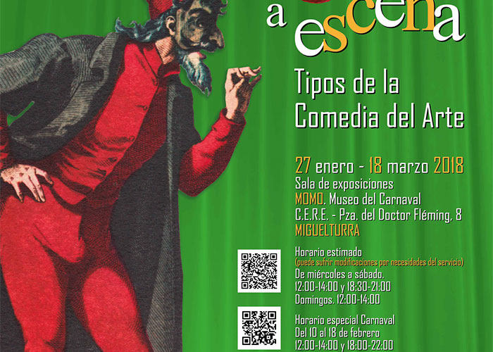 Miguelturra expone «El Carnaval a escena: Tipos de la comedia del arte» hasta el 18 de marzo en la sala de exposiciones del CERE