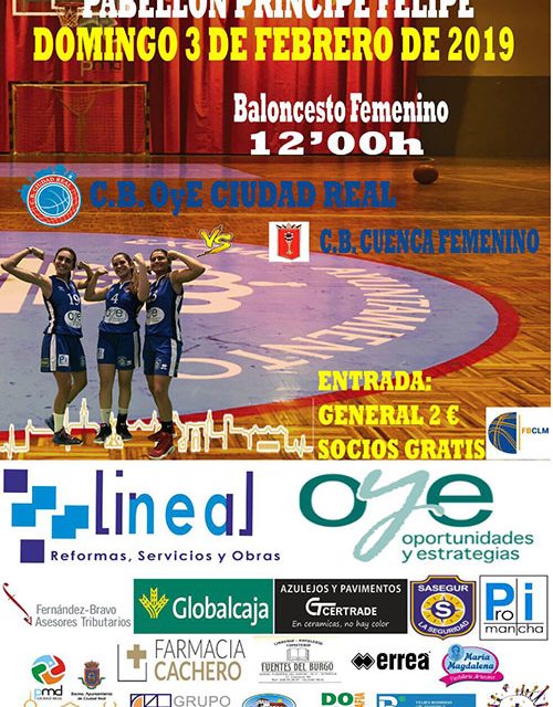 Club Baloncesto OyE Ciudad Real busca una victoria ante el C. B. Cuenca Femenino