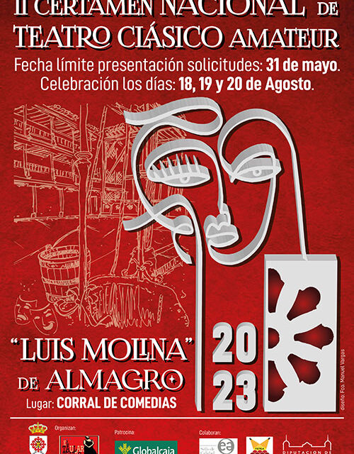 La segunda edición del Certamen Nacional de Teatro Clásico Amateur de Almagro “Luis Molina” se desarrollará del 18 al 20 de agosto