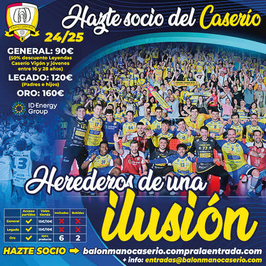 Esta temporada, más que nunca, apoya al Balonmano Caserío