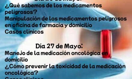 El Colegio de Farmacéuticos de Ciudad Real impartirá este mes el curso de “Atención Farmacéutica en el uso de Medicamentos Peligrosos”