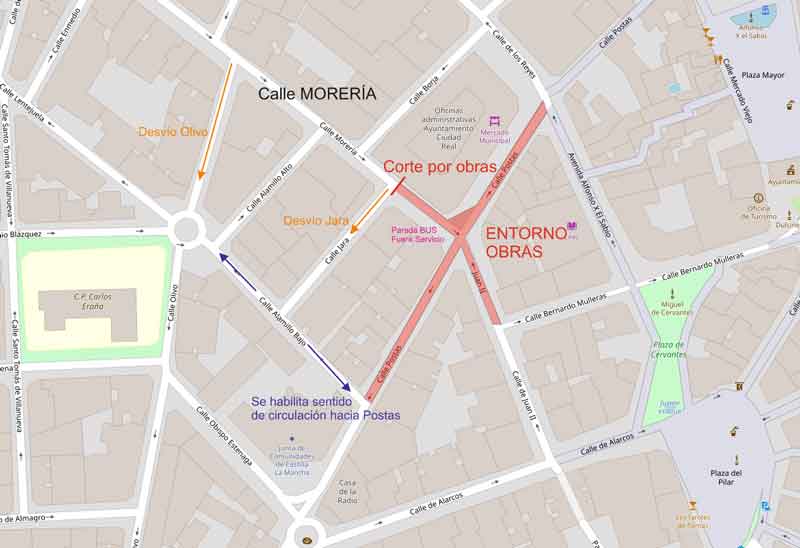La peatonalización de la calle Juan II entra en su fase final con el corte total al tráfico desde hoy