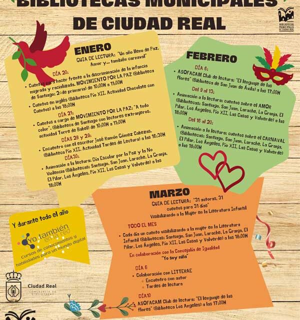 Las Bibliotecas Municipales desarrollan una intensa programación destinada al fomento de la lectura en todas las edades