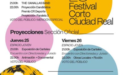 Ciudad Real vivirá del 22 al 27 de junio el 28º Festival Corto