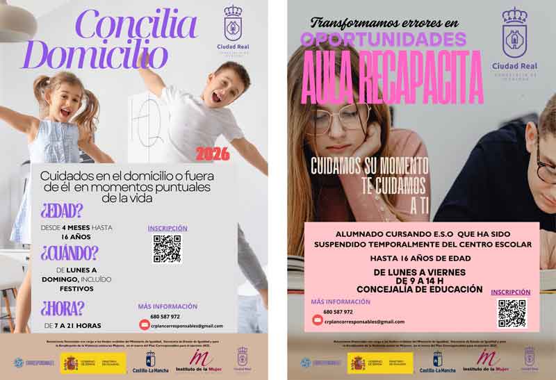 El Ayuntamiento de Ciudad Real refuerza la conciliación familiar con la puesta en marcha de Aseo Infantil y Aula Recapacita