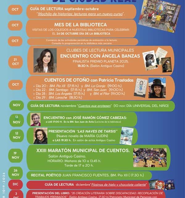 El área de Bibliotecas Municipales programa una intensa agenda de actividades para seguir fomentando la lectura